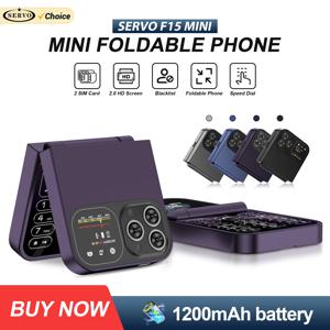 SERVO F15 미니 플립 휴대폰 듀얼 SIM 대기 마법의 목소리 속전화 블랙리스트 MP4 플레이어 FM 라디오 2G 버튼 폴드 휴대폰
