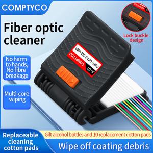 COMPTYCO A-07 광섬유 코어 닦기 청소 도구 광섬유 클리너 클리너 코튼/알코올 보관 병 포함 (빈 용기)