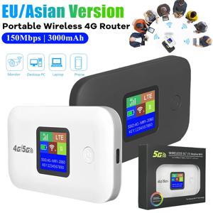 A8 휴대용 무선 4G 모뎀 EU/아시아 버전 150Mbps 무선 휴대용 라우터 3000mAh 모바일 와이파이 라우터 SIM 카드 슬롯 포함