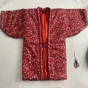 여성용 일본 겨울 한텐 재킷 일본식 기모노 라운저 홈웨어 잠옷 퀼트 하오리 코튼 패딩 코트 아시아 의류