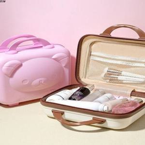 귀여운 미니 비밀번호 상자 어린이 핸드백 14 인치 남여 휴대용 스토리지 메이크업 상자 여행 수하물 부드러운 패브릭 배낭