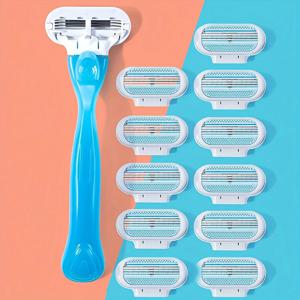 4-24개입 3중 면도날 여성용 면도기 헤드, 비너스 면도기용, 여성 얼굴 팔 다리 제모기