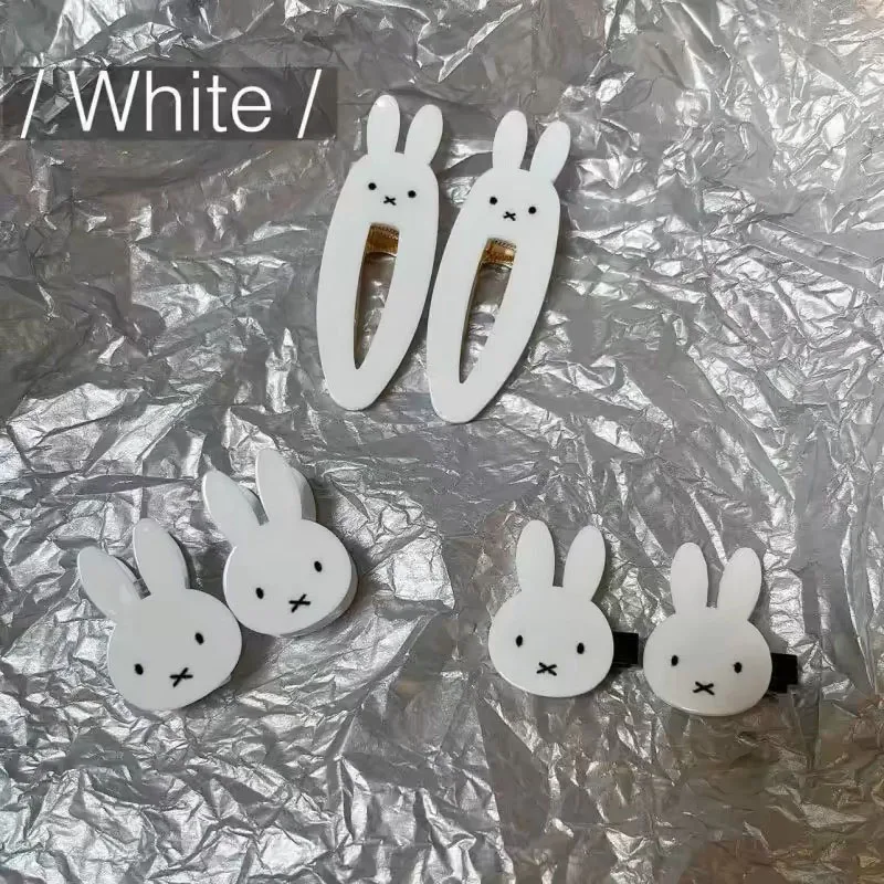 Miffy 만화 헤어 클립 귀여운 Miffy 헤어 클립 PP 클립 소녀의 앞머리 클립 도서 메모 클립 액세서리 소녀를위한 선물 장난감