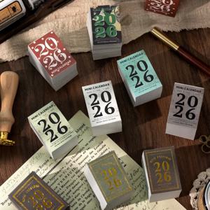 빈티지 미니 캘린더 2026 귀여운 365일 캘린더 학교 사무용품 문구 플래너 일정 메모지