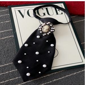 오리지널 틈새 디자인 1개 뷰티 아바타 캐주얼 캐주얼 넥타이 인공 진주 여성용 나비 넥타이 브로치 스타일 분리 가능 및 조절 가능 셔츠와 일치 가능 파티 여행 휴가 착용에 적합