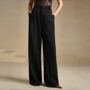 여성 신상 사계절 다용도 단색 정장 바지 우아하고 젊은 스마트 캐주얼 여성 바지