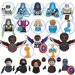 블라인드 박스 미니 블록 WM6117 피규어 빅 고블린 스파이더맨 아이언맨 베놈 캡틴 호크 데드풀 아머 크리스마스 선물 장난감