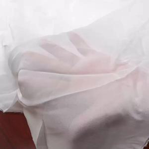 100% 뽕나무 실크 쉬폰 원단 - 화이트 8MM, 타이다이/인디고 염색/왁스 염색/식물 염색 스카프 및 공예 프로젝트용