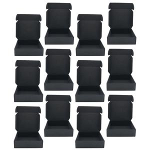 24개 접이식 검정색 카드 포장 상자 소형 물품 보관 이동용 의류 경량 종이 배송 공예 상자 세트