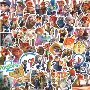 100PCS 귀여운 디즈니 애니메이션 Zootopia 2 스티커 장식 DIY 전화 노트북 가방 노트북 냉장고 낙서 만화 스티커