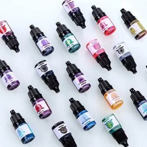 에폭시 수지 색소 24가지 생생한 색상 액체 에폭시 색소 고농축 반투명 수지 염료 예술 DIY 보석용