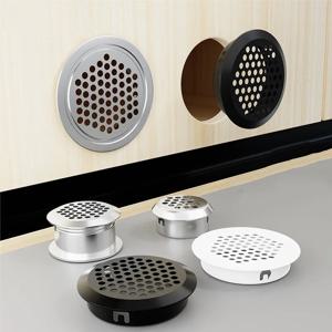 5/10개 원형 캐비닛 공기 덕트 통풍구 직경 19mm-53mm 스틸 루버 메쉬 홀 플러그 옷장 그릴 환기 시스템