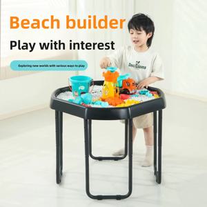 어린이 물놀이 모래 테이블 감각놀이 대야 리프팅 어린이 모래 물놀이 대야 게임 다기능 장난감 테이블