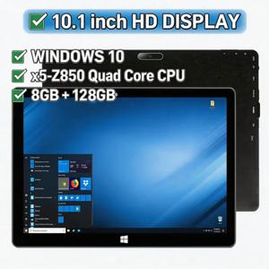 AR10 8GB LPDDR4 RAM 128GB ROM 10.1인치 윈도우 10 태블릿 PC 64비트 인텔 아톰 x5-Z8350 CPU 1920 x 1200 HD IPS 스크린 1*HD-MI 포트