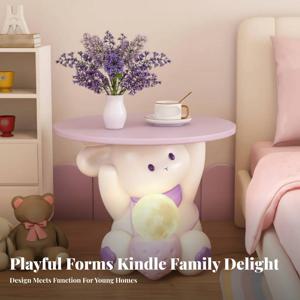 토끼 캐릭터 스탠드 귀여운 만화 디자인 라고모프 모양의 램프 다기능 범용 직렬 버스 배터리 작동식