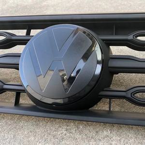 폭스바겐 골프 6, 골프 7, 골프 7.5, 골프 8용 앞뒤 엠블럼 2개, ACC 개조에 영향을 주지 않음, 블랙 라벨 플랫 미러 로고 커버 스티커