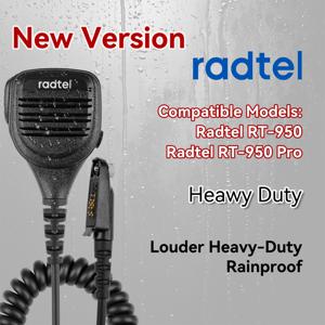 새로운 Radtel MIC-950 헤비듀티 IP54 방수 스피커 마이크 (RT-950, RT-950 PRO, RT-950 PRO MAX용)