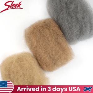 그레이 컬러 아프로 킨키 벌크 인모 염색 레미 브라질리언 헤어 익스텐션 브레이딩용 50g/개 묶음 브레이드 헤어 노 웨프트