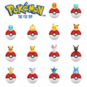 애니메이션 포켓몬 블라인드 박스 Poke Ball 액션 입상 Sylveston Umbreon 피카추 미니 인형 오리지널 정품 모델 장식 장난감 선물