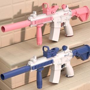 여름철 남자아이들을 위한 전동 물총 라이트 버전 장난감 어린이 야외 해변 대용량 M1911 재미있는 발사 수영장 장난감