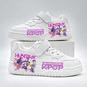 아동 패션 KPOP 캐주얼 신발 키즈 새 디자인 화이트 스포츠화 학생 남아 여아 미끄럼 방지 야외 통기성 운동화