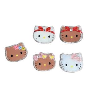 Kawaii Sanrio 헬로 키티 플립 커버 미러 접착 브래킷 모든 휴대폰 홀더에 적합 데스크탑 홀더 백 스티커 선물