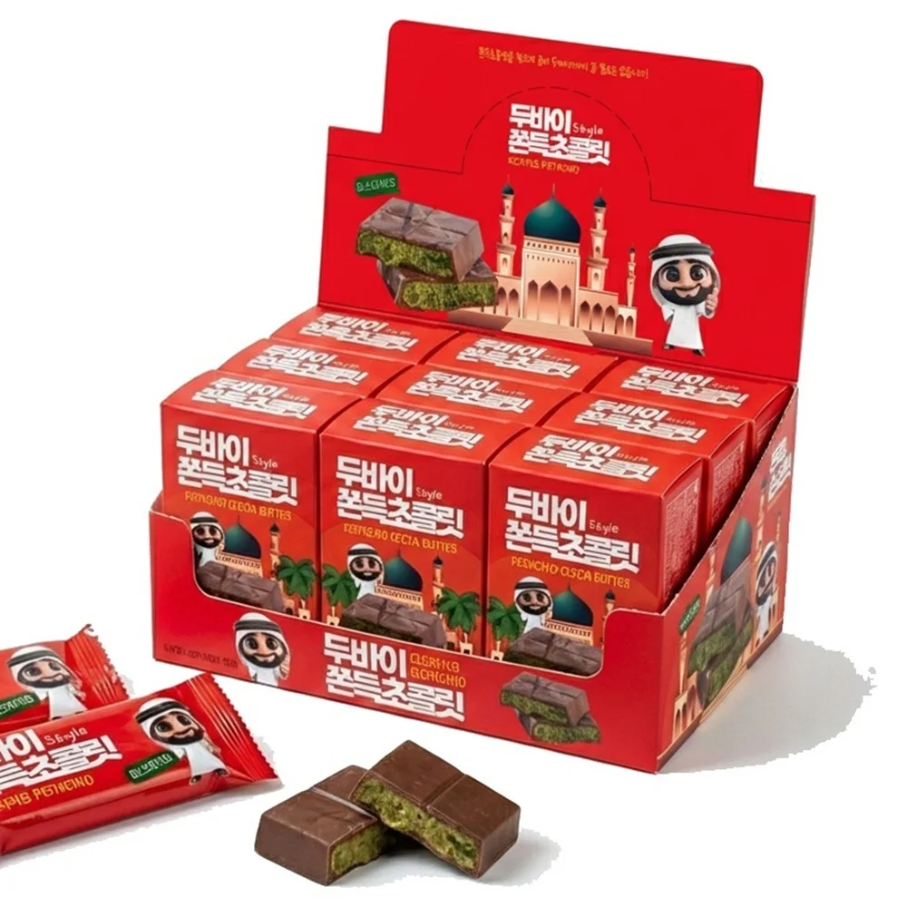 두바이 쫀득 피스타치오 초콜릿 45g(4팩/6팩/10팩)