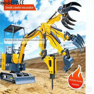 1.2톤 미니 굴삭기 |   1톤 트랙형 미니 굴삭기 유로 5 쿠보타 엔진 맞춤형 빠른 배송 유로 5 미니 크롤러 굴삭기