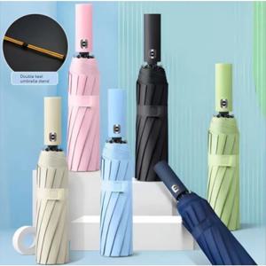 베스트셀러 이중 립 접이식 양산 겸용 우산, 자외선 차단 기능이 있는 접이식 비/햇빛겸용 우산