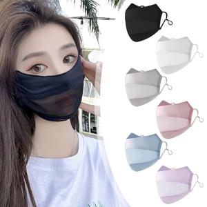 여성용 UV 보호 페이스 마스크 세척 가능 여름 통기성 메쉬 패치워크 페이스 커버 골프 스포츠 사이클링 하이킹용 페이스 마스크