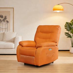 현대식 전동 리클라이닝 소파 의자 (금속 프레임, 성인 및 노인용, 회전 마사지 기능, 소가죽-아파트 및 호텔용)