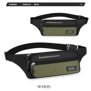 남성용 야외 스포츠 허리 가방 경량 방수 러닝 패니 팩 멀티 포켓 크로스바디 체스트 백 아미 그린