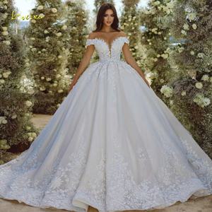 Loverxu 웨딩 드레스, 웨딩 드레스, 연인 오프숄더, 레이스 비즈 아플리케, 맞춤 제작 신부 가운
