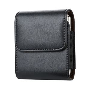 클립이 있는 마그네틱 클로저 기능성 벨트 케이스, 플립 폰용 보관 휴대폰 파우치, 360 도 회전