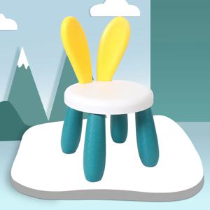 사랑스러운 토끼 유치원 어린이 의자 플라스틱 두꺼운 발판 미끄럼 방지 가구 실내 장난감 소파 좌석을위한 어린이 의자