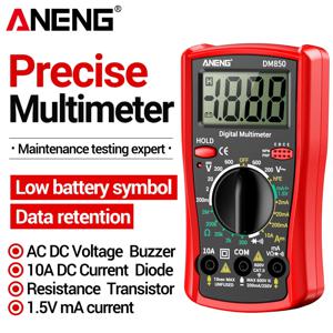 ANENG DM850 디지털 멀티미터 1999 카운트 전문 AC/DC 전압 전류 테스터 전기 자동 저항계 전류계 감지기 도구