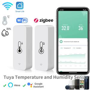 Tuya Zigbee WiFi 온도 및 습도 센서 APP 스마트 홈용 원격 모니터 var SmartLife WorkWith Alexa Google Assistant