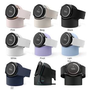 삼성 갤럭시 시계 4 충전기 스탠드와 호환 40mm 44mm 42mm 46mm 갤럭시 Watch3 4 프로 충전기 실리콘 스탠드 41mm 45mm