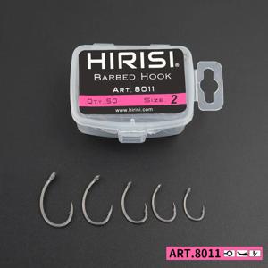 히리시 잉어 낚시 바늘 50/100개입 박스 PTFE 코팅 고탄소강 미늘 낚시바늘 잉어 낚시용 8011 낚시용품