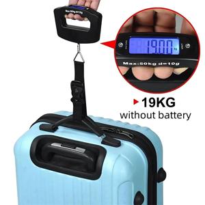 새로운 50kg/10g 디지털 수하물 저울, 휴대용 전자 여행용 가방 무게 측정기, 백라이트 전자 여행용 걸이형 저울