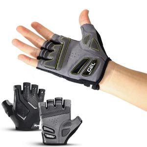 여름 반 손가락 산악 도로 자전거 장갑 검은 액체 실리콘 충격 흡수 통기성 마모 방지 운동 자전거 Fitne