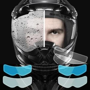 범용 오토바이 헬멧 투명 방수 및 안개 방지 필름 안전 운전 내구성 나노 코팅 스티커 필름 헬멧 Accessorie