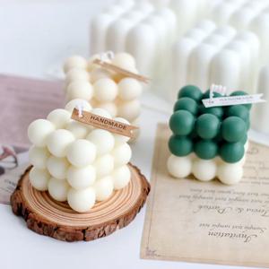 6 링크 매직 볼 캔들 몰드 INS 크리 에이 티브 매직 큐브 라운드 볼 아로마 테라피 캔들 소프트 실리콘 몰드