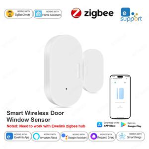 Zigbee 도어 윈도우 센서 개방형 폐쇄 감지기 보안 무선 도난 경보기 도어 센서 지원 Alexa Home Assistant Z2M