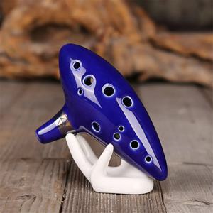 Miwayer Ocarina,12 톤 알토 C 세라믹 오카리나 악기(송서 넥 스트링 넥 코드 캐리 백, 블루 포함)