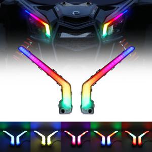 전면 LED 시그니처 라이트 RGB 방향 지시등, Can-Am Maverick X3 XDS XRS Max Turbo R 2017-2022 #710004994 & 710004995