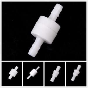 1Pcs 흰색 4mm/6mm/8mm/10mm/12mm 플라스틱 편도 인라인 체크 밸브 연료 가스 액체 물