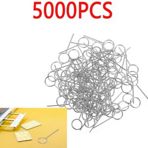 분실 방지 SIM 카드 트레이 이젝터 제거 픽업 핀, 휴대폰 리무버 키 도구, 아이폰 삼성 화웨이 아이패드용, 5000 개