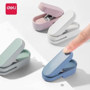 델리 미니 핸드 헬드 금속 단일 구멍 펀치 편지지 둥근 구멍 직경 6mm 루스 리프 A4 용지 단일 구멍 펀치 도구