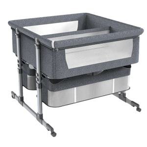 쌍둥이 어린이 침대 요람 어린이 침대 침대 옆 침대 모바일 어린이 침대 잠자는 바구니 아기 침대 신생아 더블 침대 접합 퀸 침대 높이 조절 가능